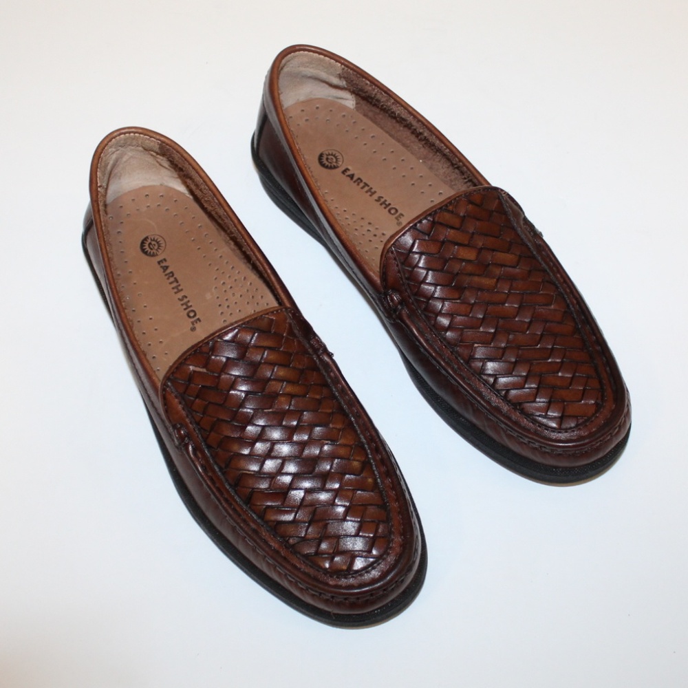 Earth Shoe Woven Leather Men size 8 D